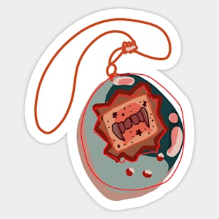 Vampire teeth tamagotchi Sticker